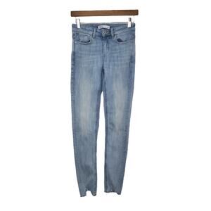 Zara Denim Size 2 Denim Jeans Distressed Ankle Cuffs